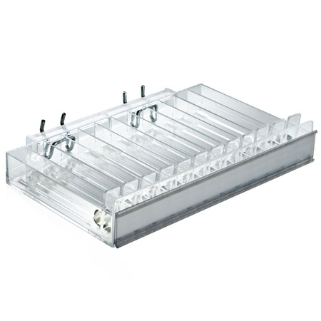 Azar Displays 12-Compartment Pusher Tray for Counter, Pegboard or Slatwall, PK2 225512